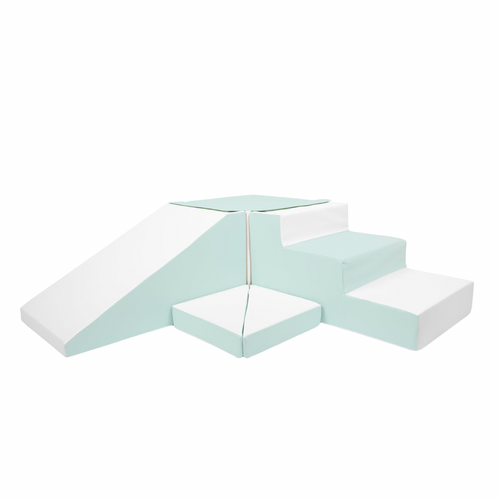 Step & Slide, Pastel Mint & White