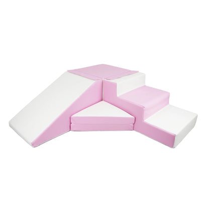 Step & Slide, Pastel Pink & White