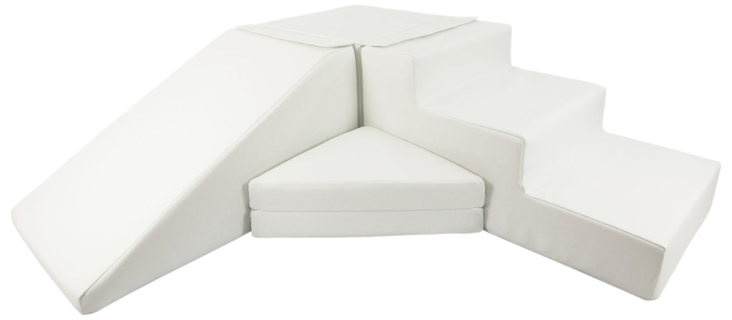 Step & Slide, All White