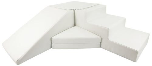 Step & Slide, All White