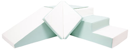 Step & Slide, Pastel Mint & White