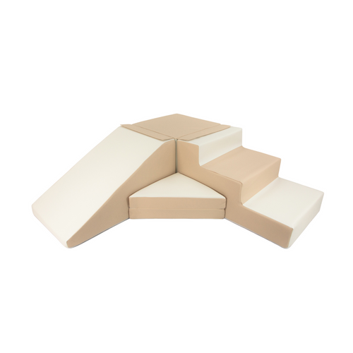 Step & Slide, Beige & White
