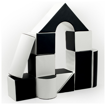 Castle Set (11 Pieces), Black & White