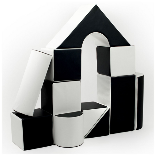 Castle Set (11 Pieces), Black & White