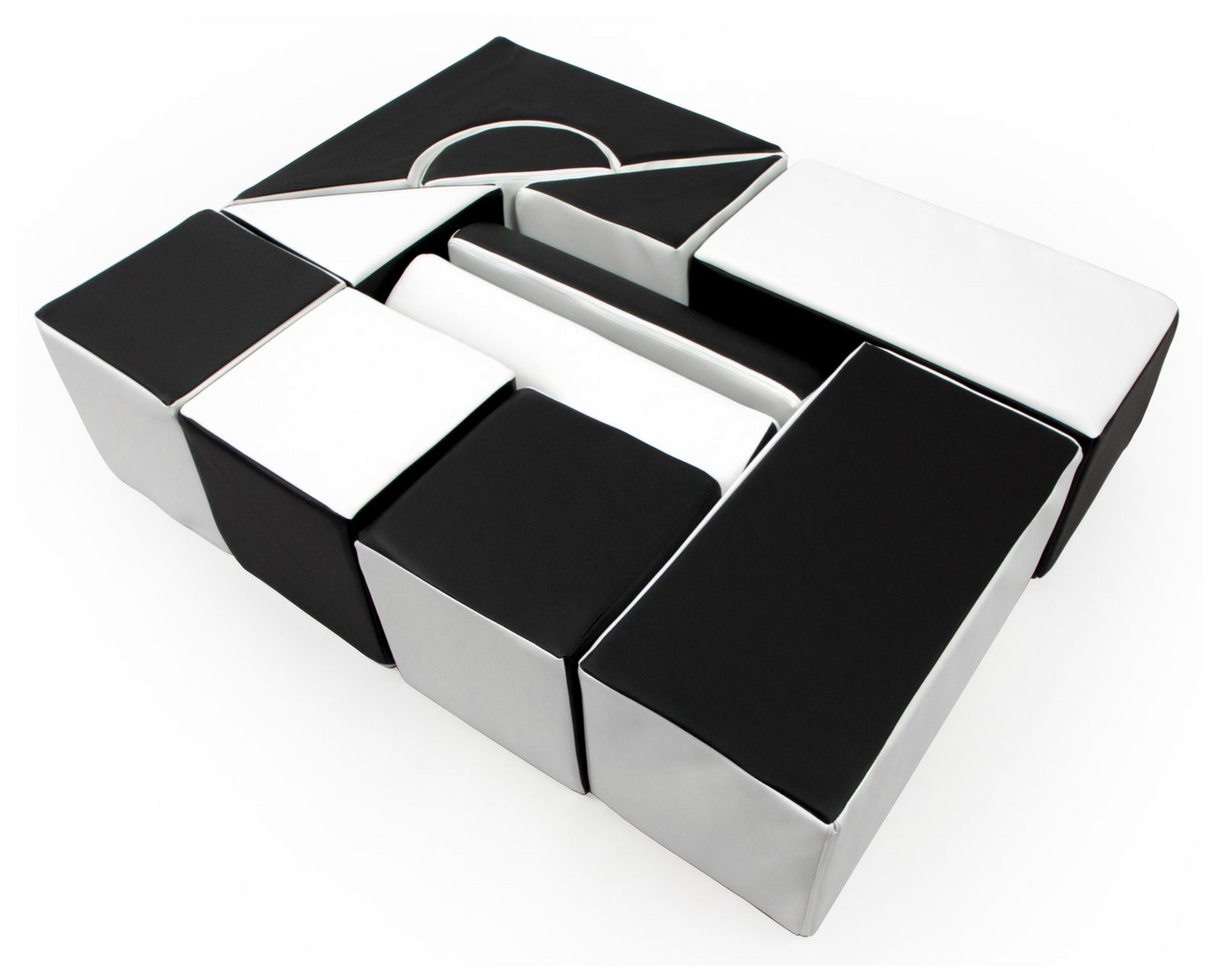 Castle Set (11 Pieces), Black & White