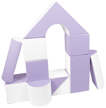 Castle Set (11 Pieces), Lilac & White