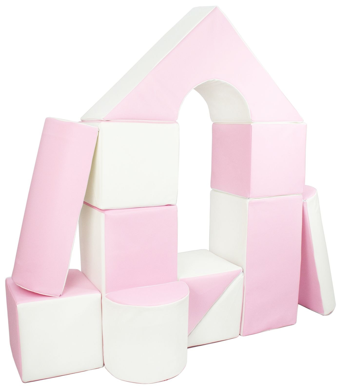 Castle Set (11 Pieces), Pastel Pink