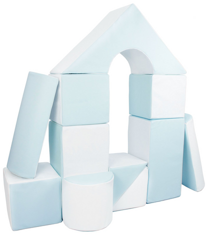 Castle Set (11 Pieces), Pastel Blue