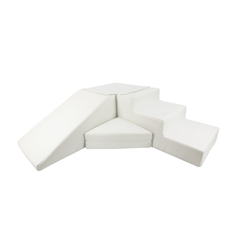 Step & Slide, All White