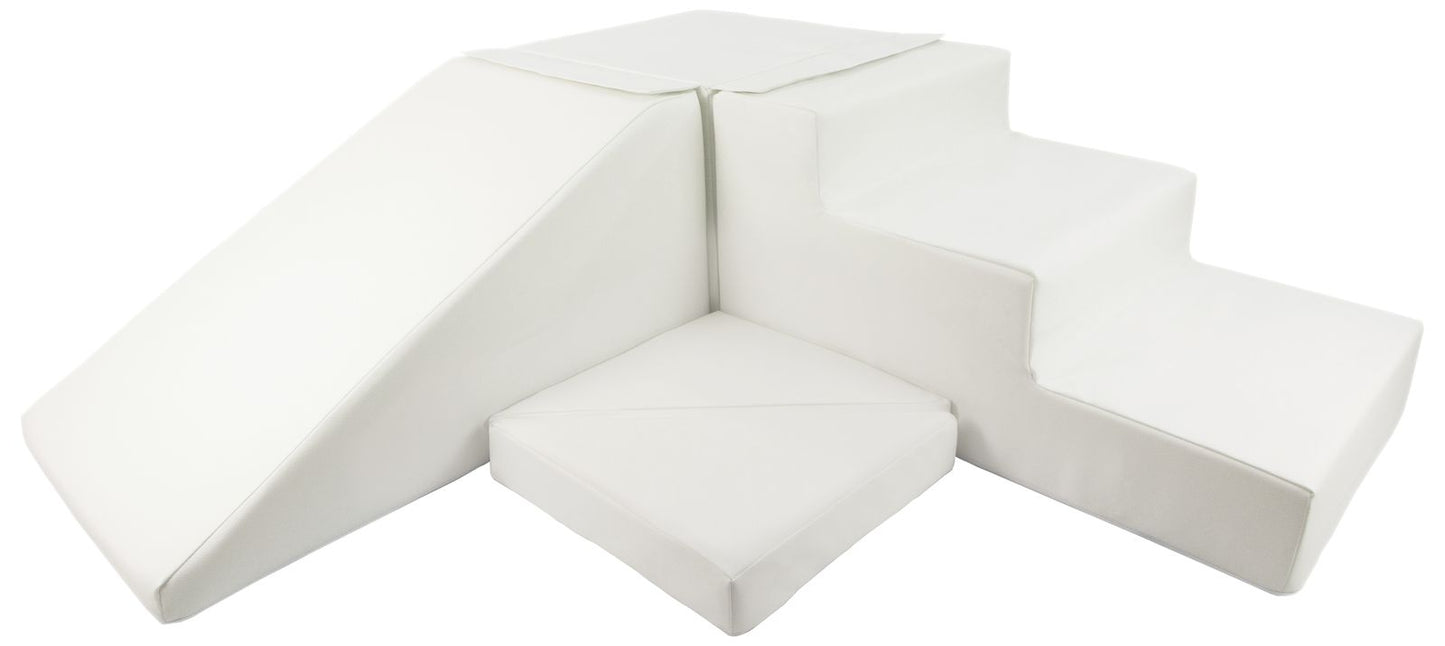 Step & Slide, All White